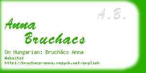 anna bruchacs business card