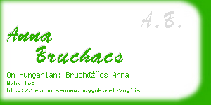 anna bruchacs business card